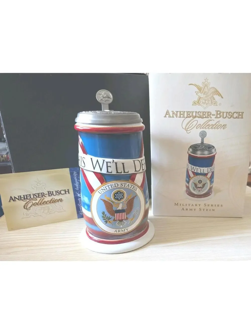 Anheuser Busch Collection Military Series Army Stein With Certificate 2006-00552